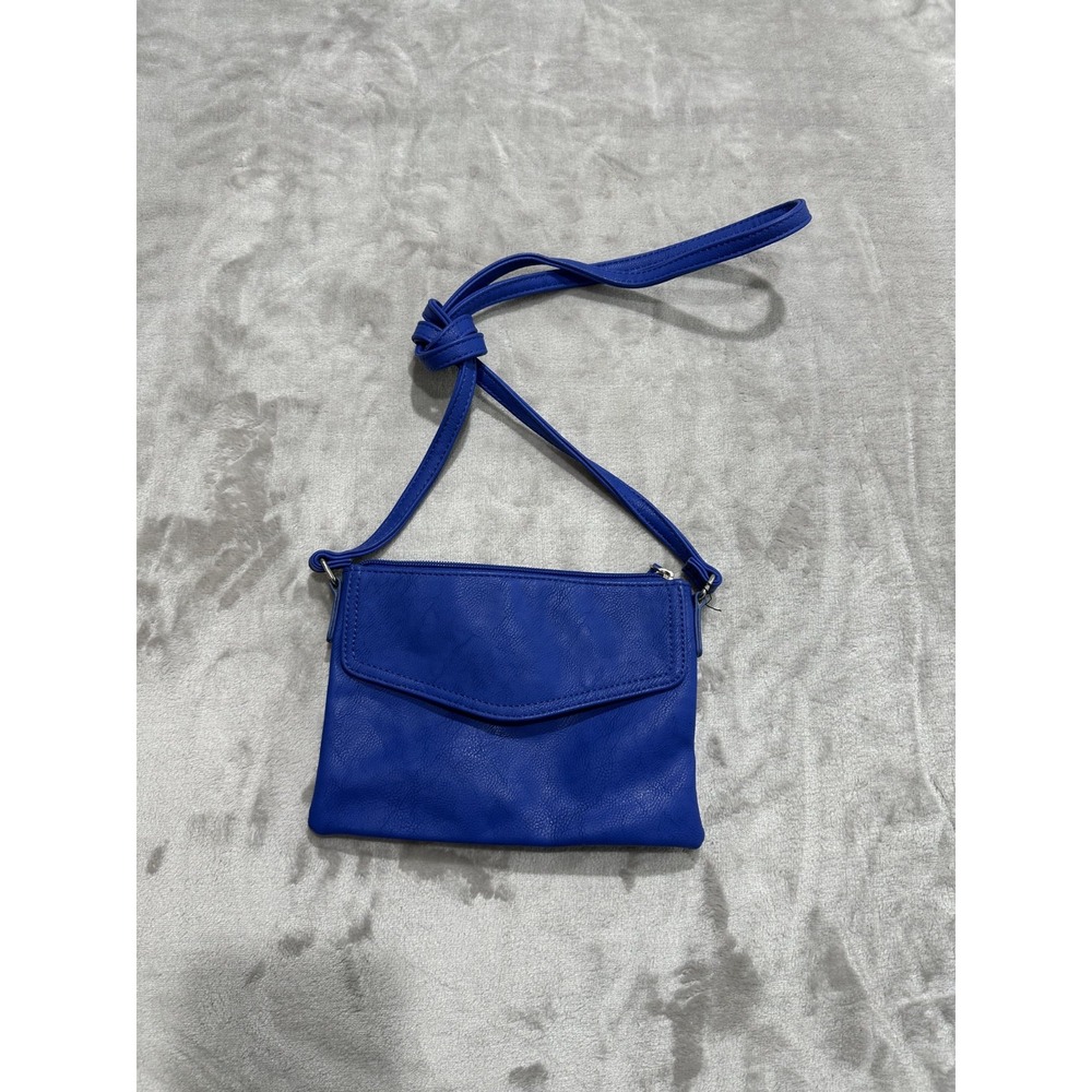 Express Clutch Purse Bag Blue‎ Shoulder Strap Zip Closures Brand New Never Used